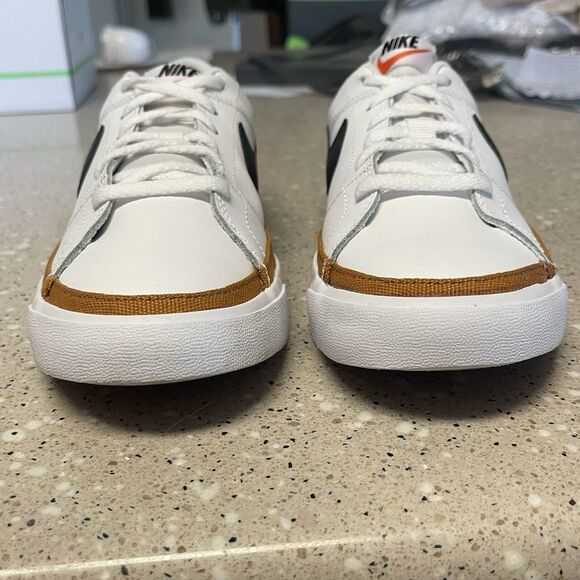 Size 6.5 Y Boys - Nike Court Legacy (GS) Lift Low White/ Black-Desert Ochre EUC! - Picture 3 of 12